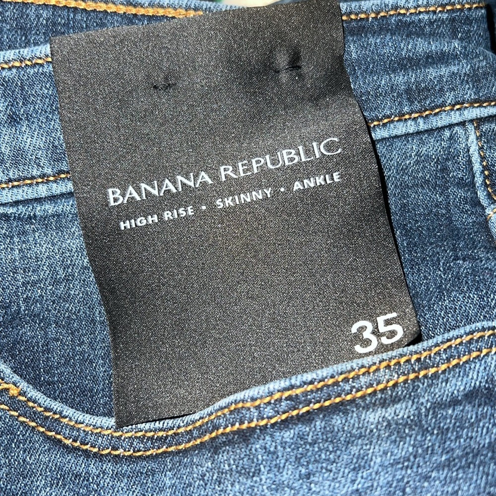 Banana Republic 35 high rise skinny jeans nwt - Picture 3 of 3